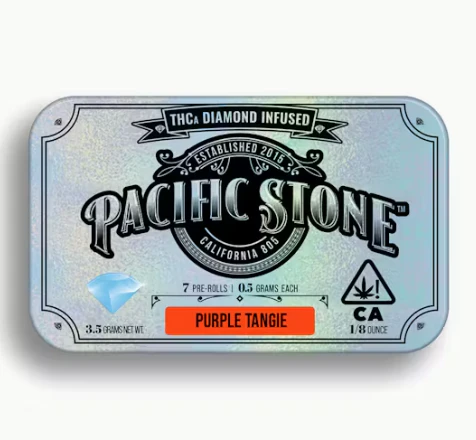 Pacific Stone - Pacific Stone Infused Diamonds 7pk Prerolls 3.5g Purple Tangie Main Image