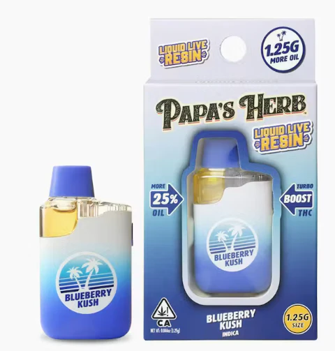 Papa's Herb - Blueberry Kush Live Resin 1.25G AIO Main Image
