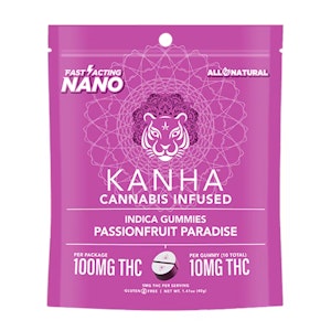 KANHA - KANHA | NANO | Passionfruit Paradise | Indica | 100mg THC | 10-pack