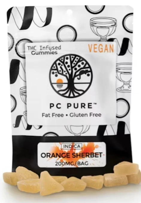 PC PURE - PC Pure Orange Sherbert Gummies 200mg Main Image