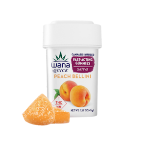 WANA - Wana - Fast Acting Gummies - Peach Bellini - Sativa - 100mg (10 x 10mg)