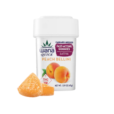 WANA - Wana - Fast Acting Gummies - Peach Bellini - Sativa - 100mg (10 x 10mg) Main Image