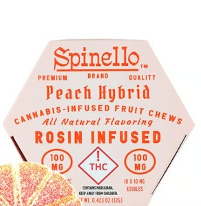 SPINELLO™ - SPINELLO™ Peach Rosin 100mg Fruit Chews