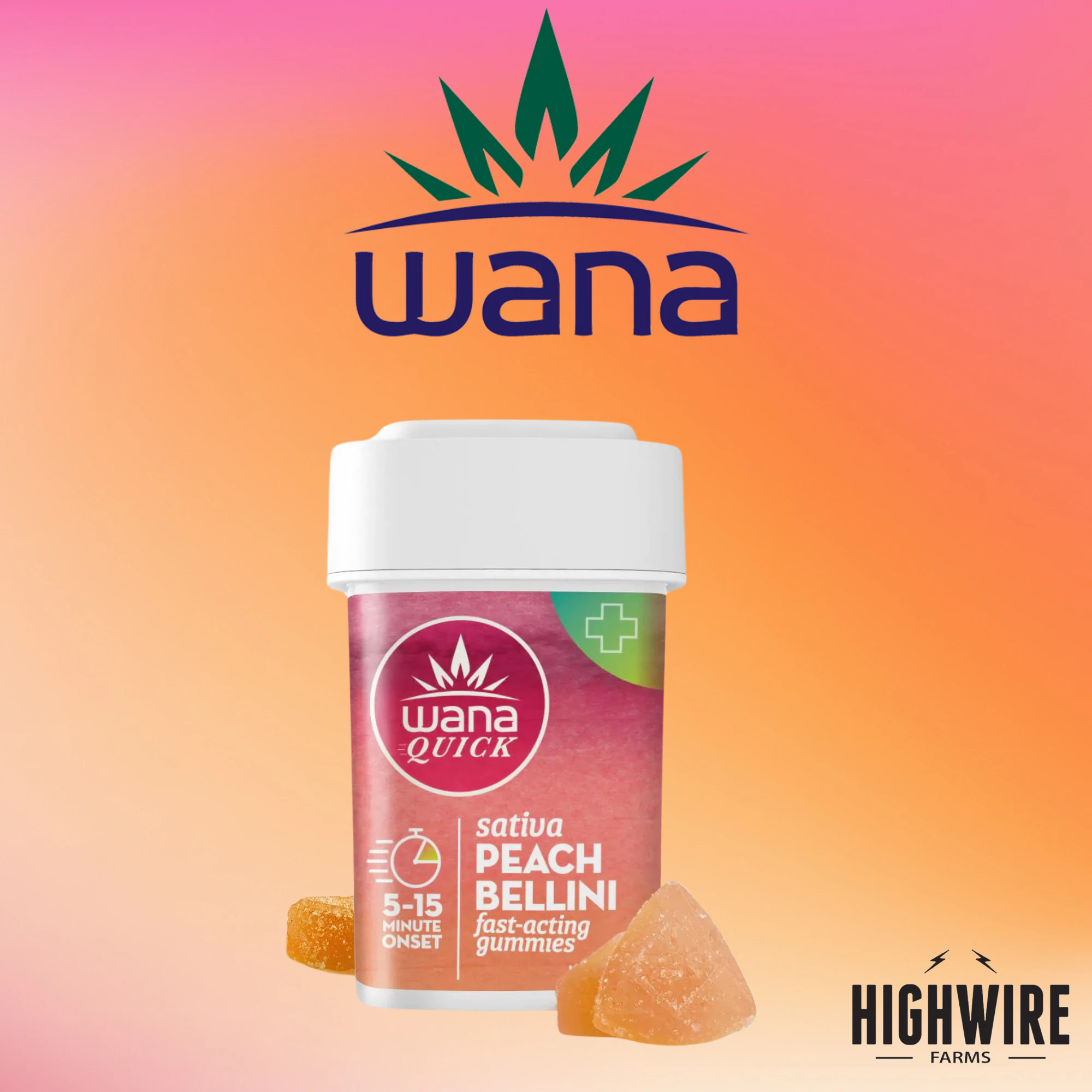 Wana Brands - Wana Quick Gummies Peach Bellini 200mg Main Image