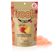 Froot Peach 1:1 CBD:THC Gummies - 100mg CBD: 100mg THC