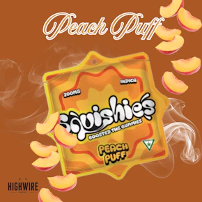 Squishies Hash Rosin Gummies Peach Puff 200mg