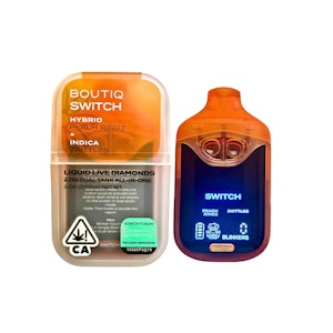 BOUTIQ - BOUTIQ - 1g Liquid Live Diamonds AIO Switch Dual Tank - Peach Ringz + Zkittles