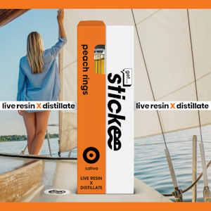 Detour - Stickee - Peach Ringz Live Resin Disposable - 1g