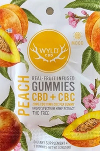 WYLD - Wyld | 40mg CBD+20mg CBC 2pc Gummies | Peach