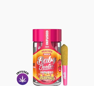 JEETER - Jeeter - Pre Roll Pack - Infused Baby Jeeter - Indica - Peaches - (2.5g total) 5 Pack