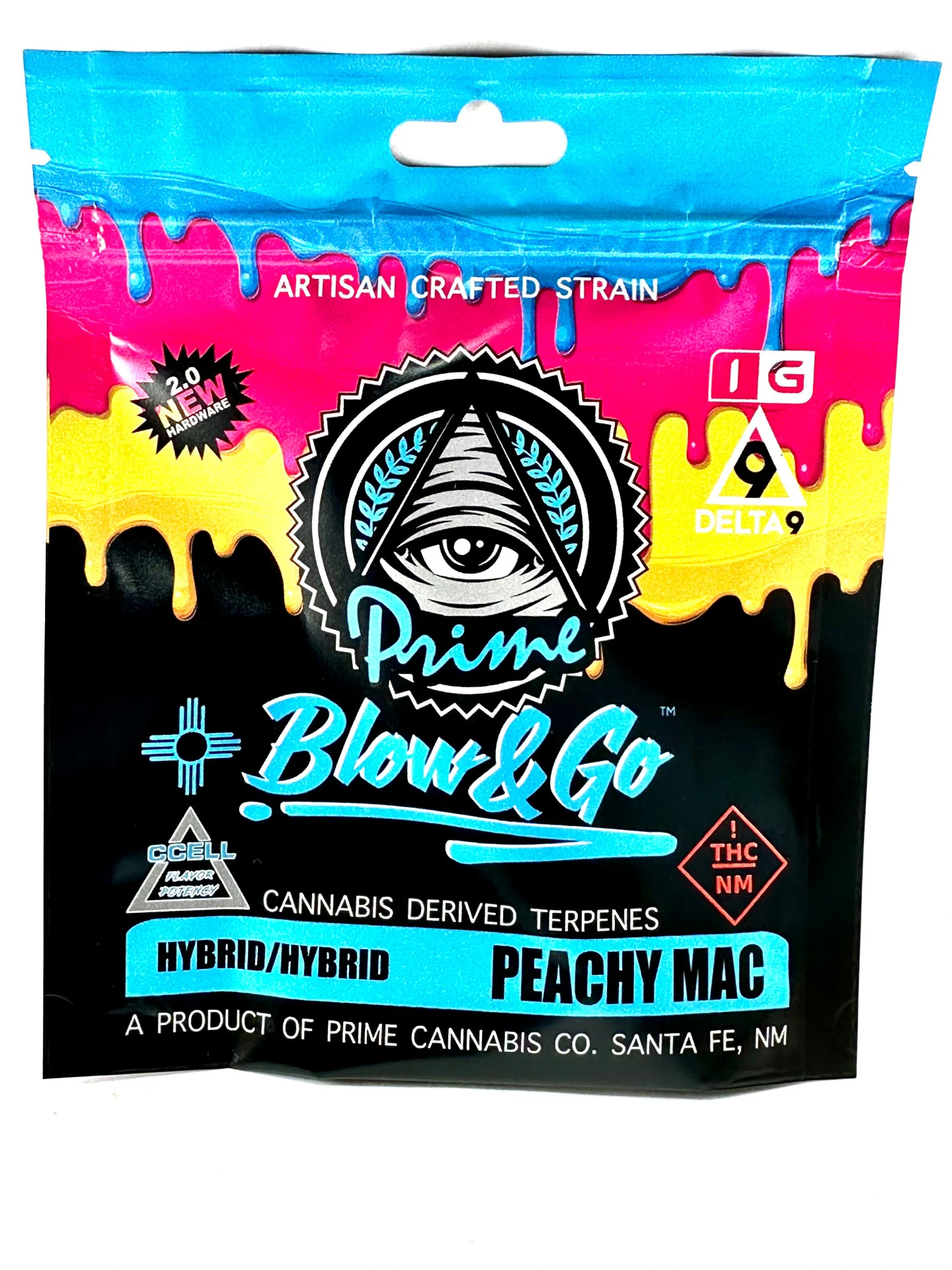 Prime Cannabis - Blow & Go - Peachy Mac (Hybrid) - Disposable Vape - 1G Main Image