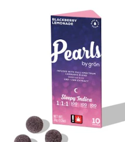 Gron | Edibles | Pearls | Blackberry Lemonade | 100mg |10pk