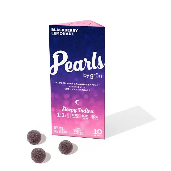 Grön Edibles - Grön 1:1:1 Blackberry Lemonade Pearls – Sleepy Indica Main Image