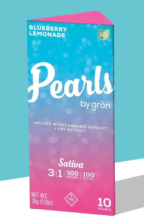 Pearls by Gron - Blueberry Lemonade 3:1 CBG:THC Gummies 100Mg Main Image