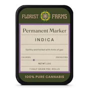 Permanent Marker - 7pk 0.5g Prerolls - Indica | Florist Farms