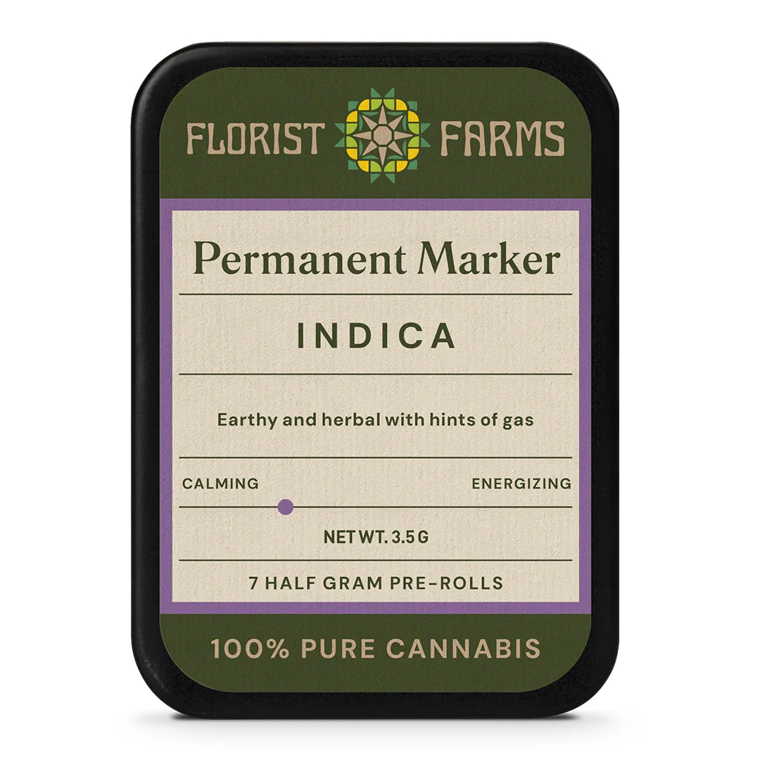Florist Farms - Permanent Marker - 7pk 0.5g Prerolls - Indica | Florist Farms Main Image