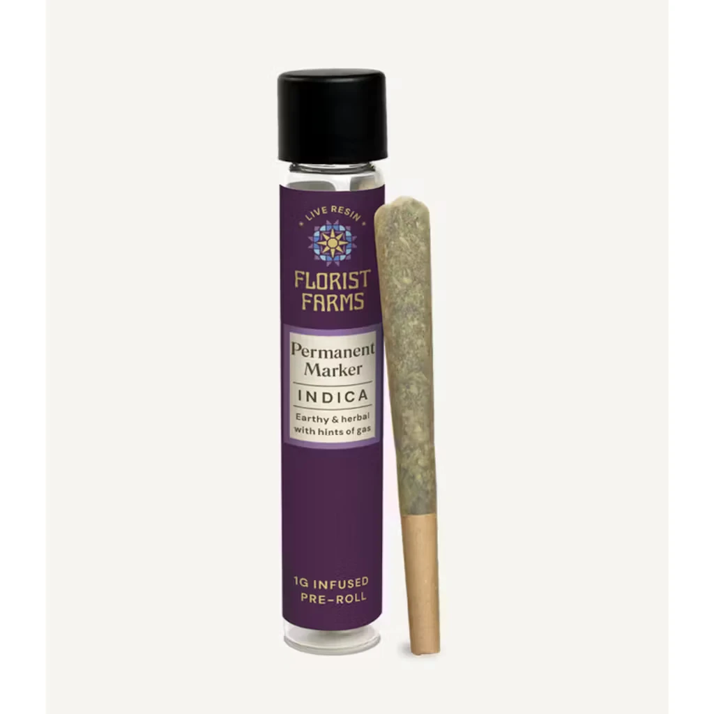 Florist Farms - Florist Farms | Live Resin Infused | Permanent Marker | 1 Gram Joint | Single (indica) Main Image