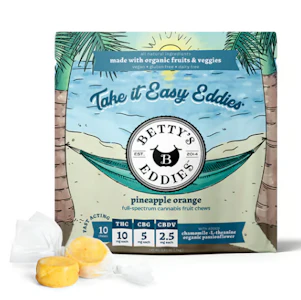 Betty's Eddies - Easin’ Eddies Pineapple Orange 10pk Fruit Chews - 100mg