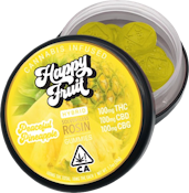 HAPPY FRUIT - Peaceful Pineapple 1:1:1 THC/CBD/CBG Rosin Gummies 100mg 