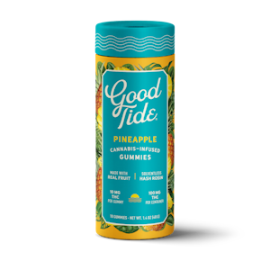 GOOD TIDE - Pineapple Solventless Hash Rosin 10pk Gummies - 100mg