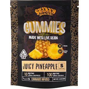 Shaman Edibles - Shaman Snacks - 100mg Gummy (Juicy Pineapple-Sativa)