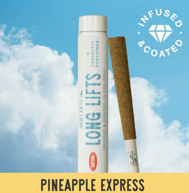 Long Lifts - Pineapple Express Kief Coated Infused Pre-Roll - 1g Main Image