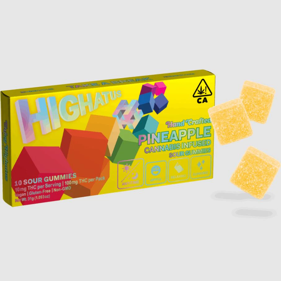 Highatus - Highatus - Hybrid - Pineapple - Sour Gummies - (100mg) Main Image