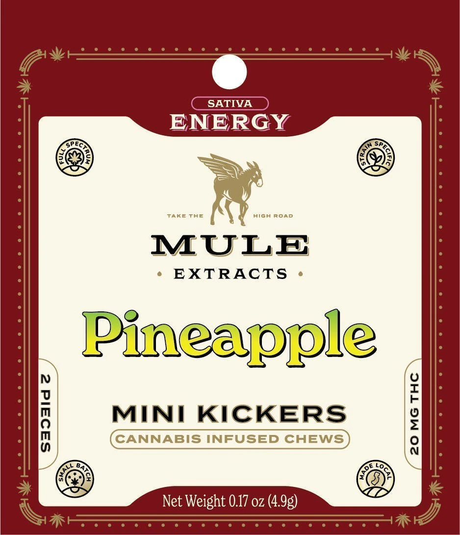 Mule Extracts - Pineapple Kicker Gummies 2pk 100mg Main Image