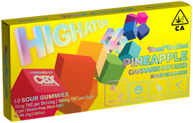 HIGHATUS: Pineapple Sour Gummies 10pk/100mg (H)