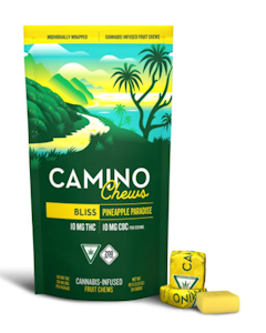 Kiva Confections - Camino Chews Pineapple Paradise "Bliss" (THC:CBC) - 100MG