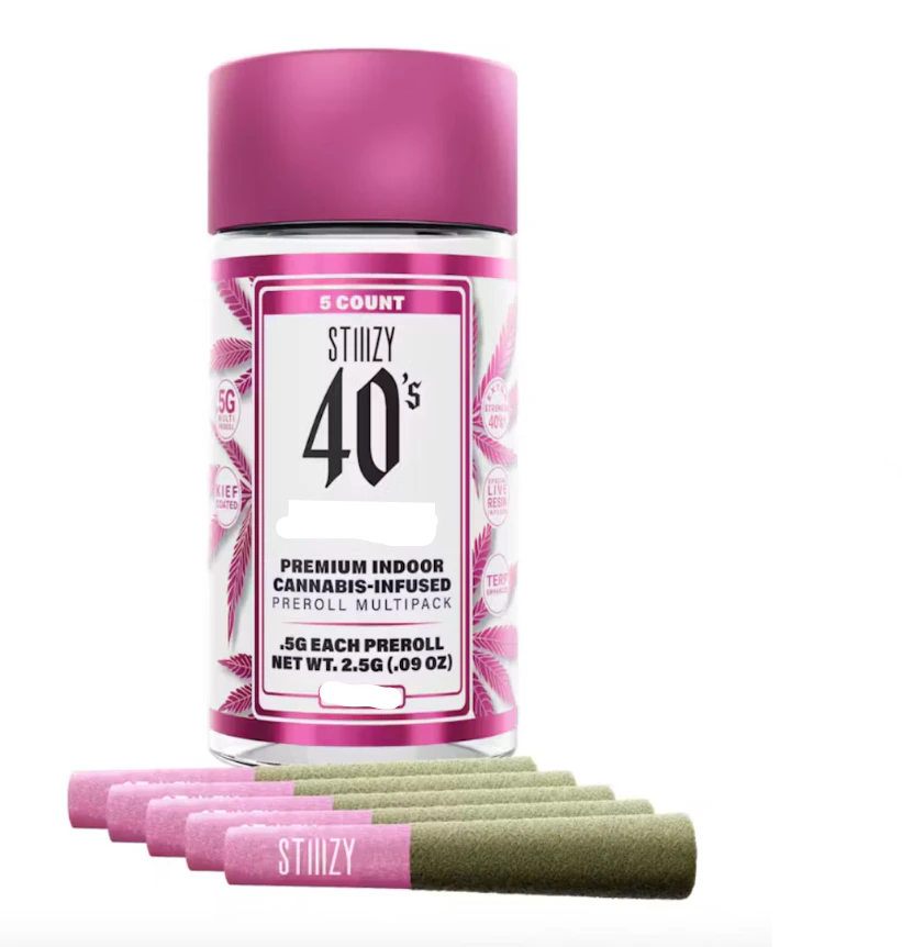 STIIIZY - Stiiizy - Pink Champagne - 2.5g 40's Infused Pre-Rolls - 5pk Main Image