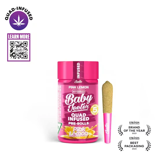 Jeeter - Baby Jeeter - Pink Lemon .5G Infused Pre-Rolls (5 Pack) Main Image