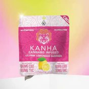 KANHA - Ratios - 1:1 CBD:THC (10mg CBD : 10mg THC) - CBD Pink Lemonade