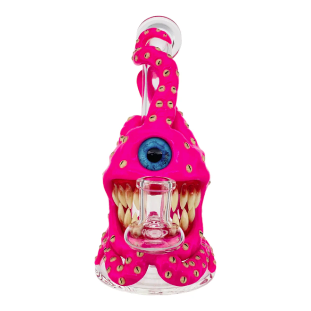 THE MIGHTY QUINN - Pink Octopus Dab Rig w/ Blue Eyes Main Image