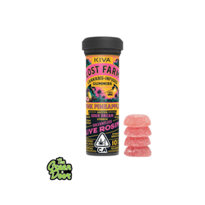 Kiva - KIVA LOST FARM - Pink Pineapple Sour Dream -  Live Rosin Gummies - 100MG