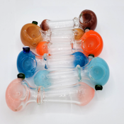 4" Glass Handpipe, Multiple Colors