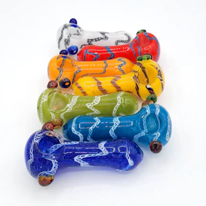 The Hidden Leaf - 3" Glass Handpipe, Multiple Colors