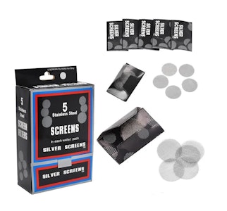 Kush Cart - Stainless Steel Pipe Screen, 5 pack