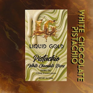 LIQUID GOLD - Liquid Gold | Chocolate Disc | White Chocolate Pistachio Cream | 100mg