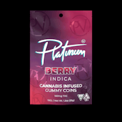 Platinum - 10ct. 100mg Infused Gummy Coins (Indica) - Berry 