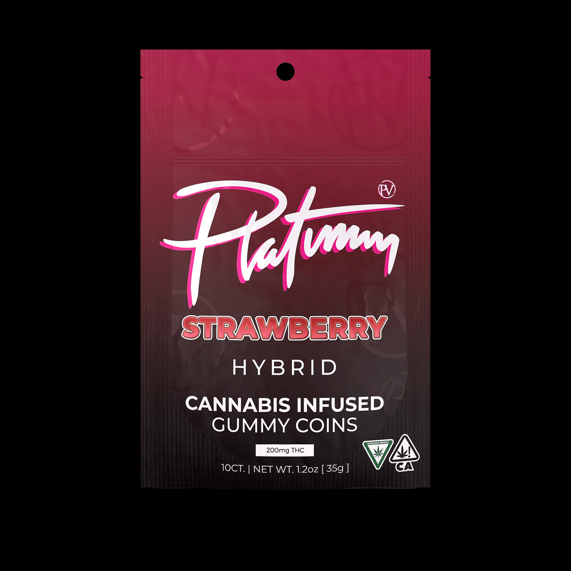 Platinum Vape - Platinum - 10ct. 100mg Infused Gummy Coins (Hybrid) - Strawberry Main Image