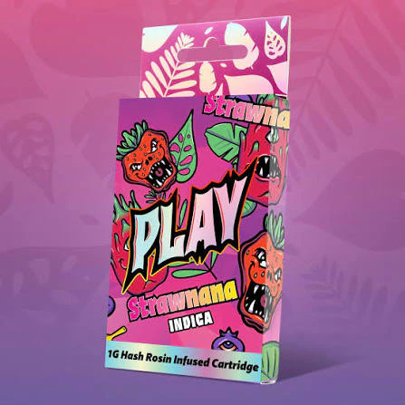 Play Michigan - Play - Strawnana - 1g Hash Rosin Infused Ditillate 510 Cart Main Image