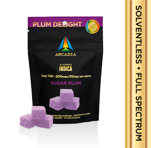 Arcadia Brands - 10pk 200mg Solventless Gummies - Plum Delight