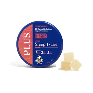 Plus Gummies - PLUS SLEEP Lychee Gummies 3:2:1 (CBN/CBD/THC) 120mg