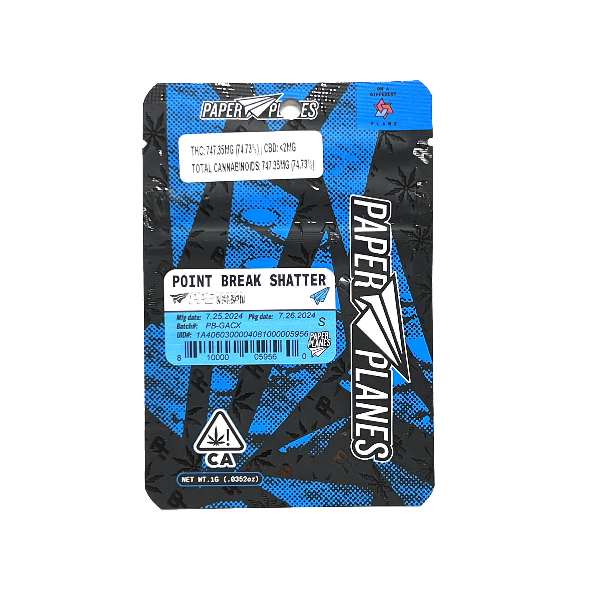 Paper Planes (MI) - Paper Planes Point Break Shatter 1.0g Main Image