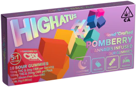 HIGHATUS: Pomberry Sour Gummies 5:1 (THC:CBN) 100mg THC/20mg CBN (I)