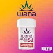 Wana Gummies Pomegranate Blueberry Acai 5:1 CBD:THC 100mg