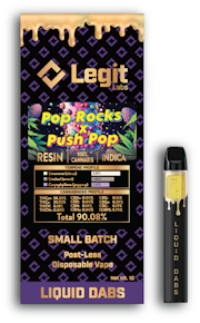 Legit Labs Live Resin - Pop Rocks x Push Pop - 1G Disposable