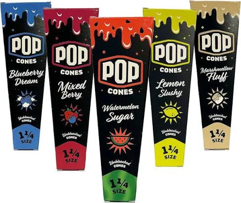 Luv Buds - Pop Cones - Unbleached 1.25" 3 Pack Pre Rolled Cones Main Image