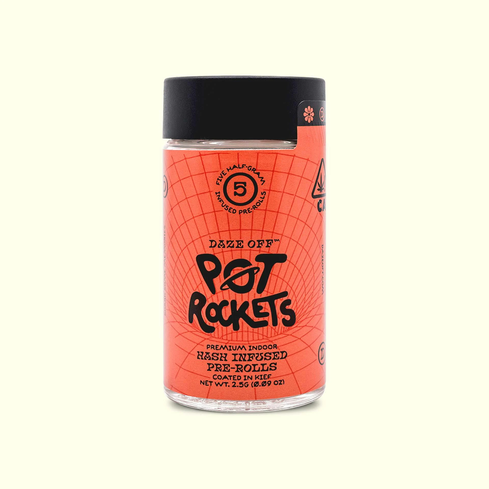 Daze Off - 2.5g 5-pack Strawberry Fields Pot Rockets / Hash Infused Indoor Pre-rolls / Daze Off Main Image